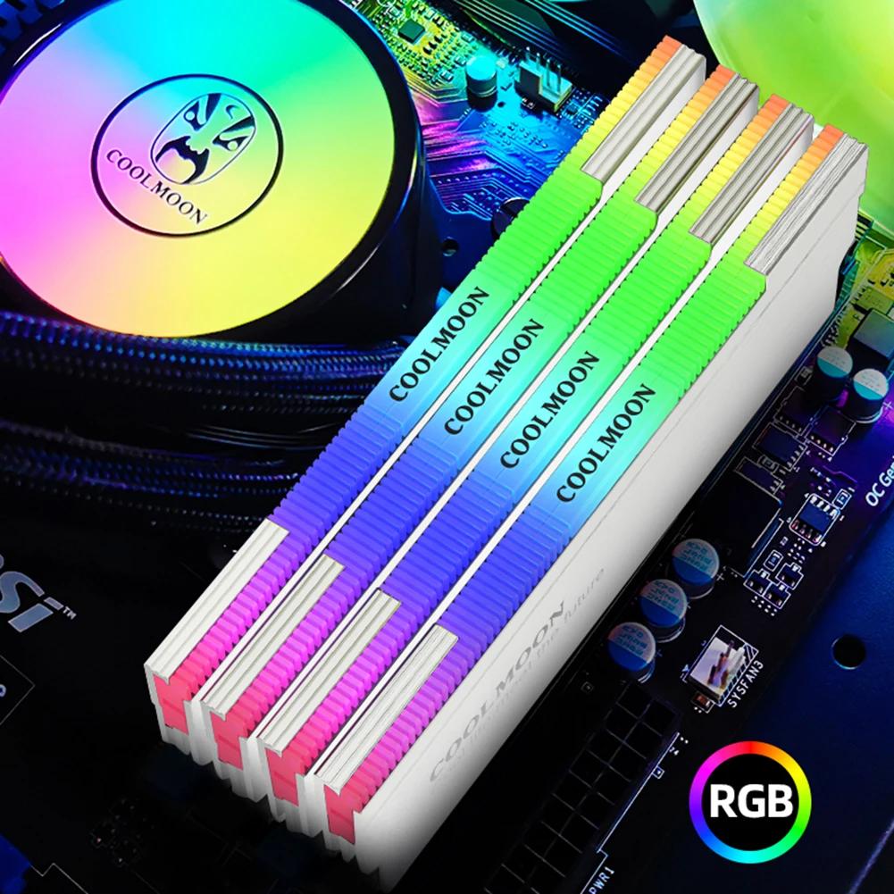 COOLMOON ARGB RAM 濭 Ʈ   ޸ ð , ũž ǻ PC  Ǹ е , 5V-3 